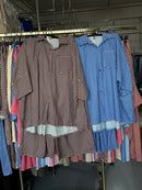 Rifje blauw en bruin maat XL ruitjes broek setjes