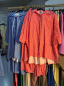 Shabriena akbar donker blauw en rood ruitjes broek setjes xl