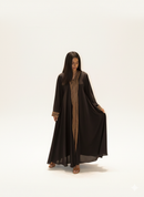 Abaya goud met zwart - dubai cl607