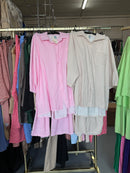 NS beige en roze ruitjes broek setjes L (samenvoegen)