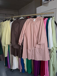 rghindori roze en taupe poplin cotton broek setjes