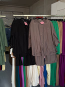 Vanshika taupe en zwart viscose broek setjes