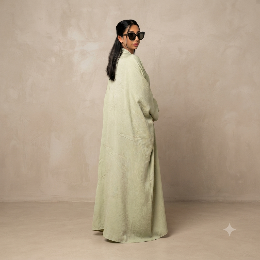 Sahara butterfly abaya - mint groen