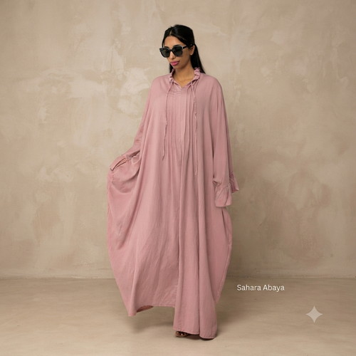 Sahara butterfly abaya - oud roze
