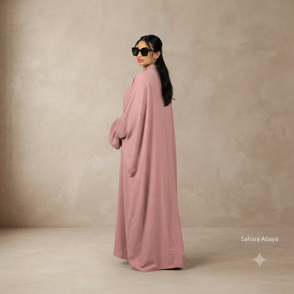 Sahara butterfly abaya - oud roze