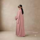 Sahara butterfly abaya - oud roze