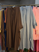 Tangaouia22 taupe en licht blauwe Sahara jurken