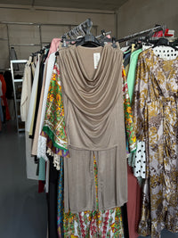 Elamia88 taupe broek set