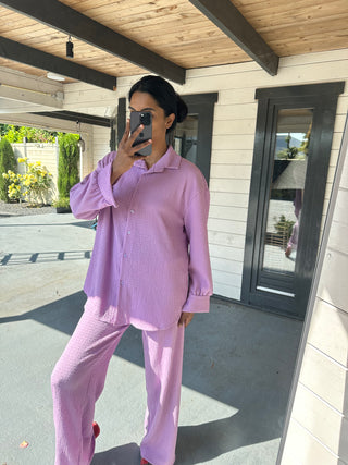 OVERSIZED CRÊPE SET LILA