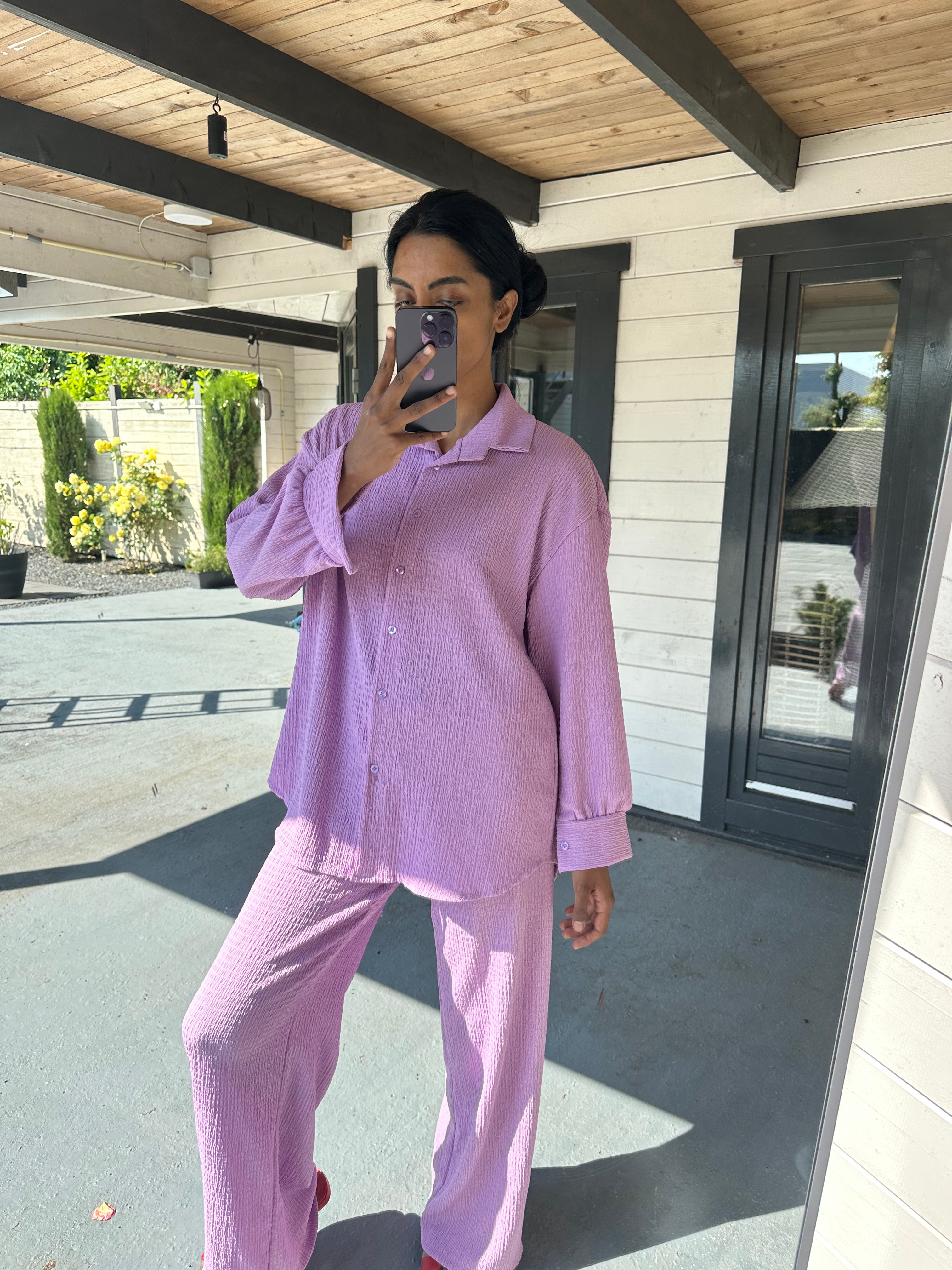 OVERSIZED CRÊPE SET LILA