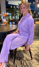 OVERSIZED PLISSE SET - LILA