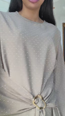 Nenna long sleeves dress - taupe