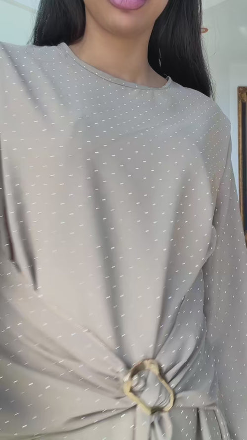 Nenna long sleeves dress - taupe