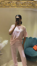 CREPE PAK BABY ROZE KORTE MOUWEN