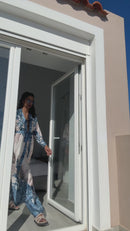 LANGE KIMONO MET WIJDE BROEK PRINT