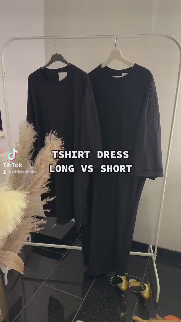 CHRISTAL T-SHIRT DRESS BLACK