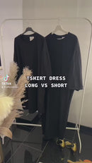 CHRISTAL T-SHIRT DRESS BLACK