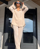 PLISSE TWINSET BEIGE PRE ORDER
