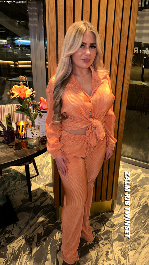 ZALM RIB AMBER TWINSET